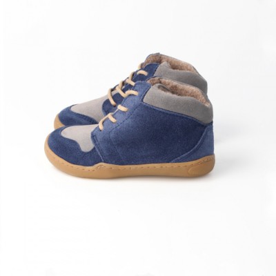 bLIFESTYLE PANGOLIN VEL BREIT vlies tintenblau – Barfußschuhe für Kinder