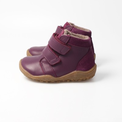 bLIFESTYLE BIBER NAPPA TEX vlies pflaume – Barfußschuhe für Kinder