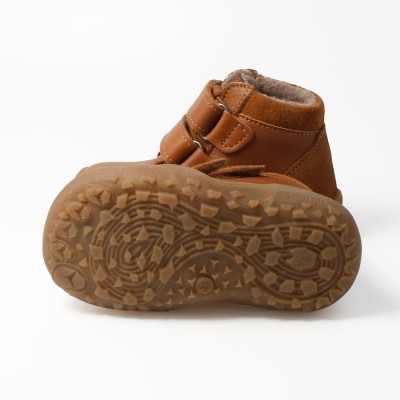 bLIFESTYLE BIBER NAPPA TEX vlies haselnuss – Barfußschuhe für Kinder