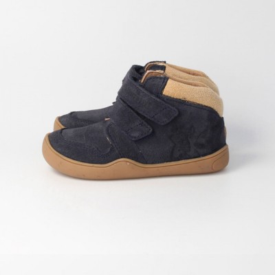 bLIFESTYLE waschbärSTYLE VELOURS marine – Barfußschuhe für Kinder, Farbe: navy