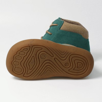 bLIFESTYLE PANGOLIN VEL BREIT vlies petrol – Barfußschuhe für Kinder