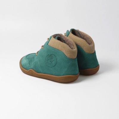 bLIFESTYLE PANGOLIN VEL BREIT vlies petrol – Barfußschuhe für Kinder