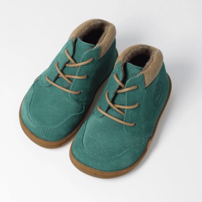 bLIFESTYLE PANGOLIN VEL BREIT vlies petrol – Barfußschuhe für Kinder