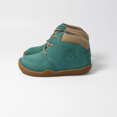 bLIFESTYLE PANGOLIN VEL BREIT vlies petrol – Barfußschuhe für Kinder