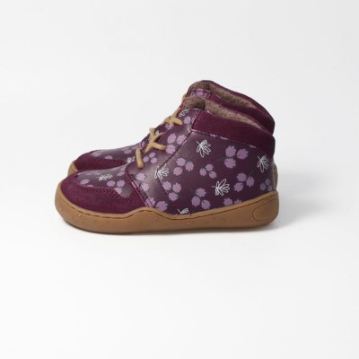 bLIFESTYLE PANGOLIN NAP vlies winterrosa – Barfußschuhe für Kinder, Farbe: pflaume