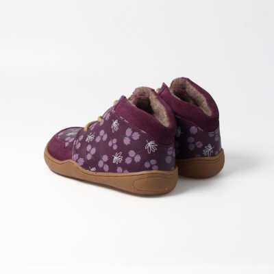 bLIFESTYLE PANGOLIN NAP vlies winterrosa – Barfußschuhe für Kinder, Farbe: pflaume