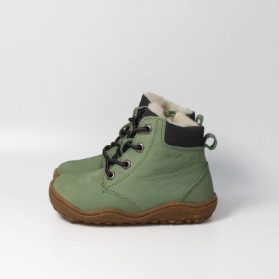 bLIFESTYLE Baribal TEX pastellgrün – Barfußschuhe für Kinder, Farbe: olive