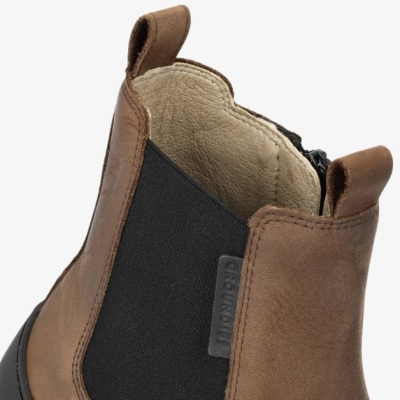 Groundies Everyday Chelsea taupe brown – Barfußschuhe für Damen