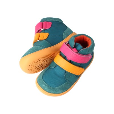 bLIFESTYLE fischotterSTYLE TEX petrol – Barfußschuhe für Kinder