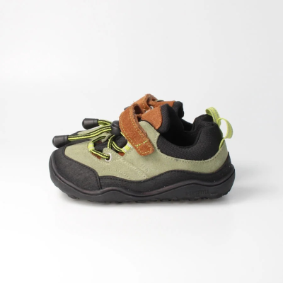 bLIFESTYLE steinbockSTYLE TEX moosgrün – Barfußschuhe für Kinder