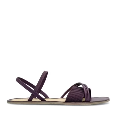 Groundies Corfu dark plum – Barfußschuhe für Damen, Farbe: pflaume