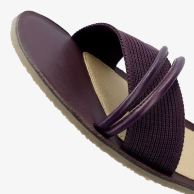 Groundies Corfu dark plum – Barfußschuhe für Damen, Farbe: pflaume
