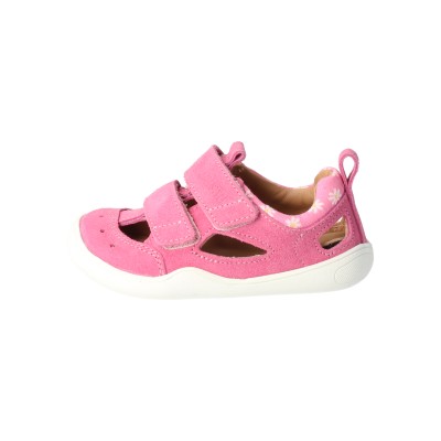 bLIFESTYLE kammmolchSTYLE SCHMAL rosablumen – Barfußschuhe für Kinder