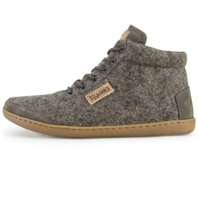 Doghammer Terrar Wool High greyisch – Barfußschuhe für Damen & Herren