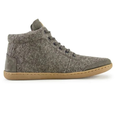 Doghammer Terrar Wool High greyisch – Barfußschuhe für Damen & Herren