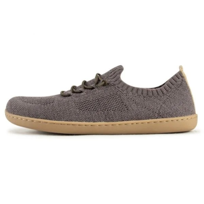 Doghammer Terrar Knit aubergine – Barfußschuhe für Damen & Herren, Farbe: brown