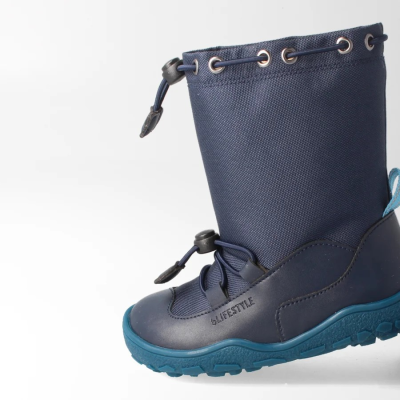 bLIFESTYLE lippenbärSTYLE TEX marine – Barfußschuhe für Kinder