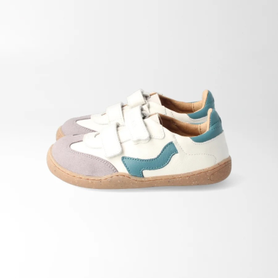 bLIFESTYLE wildbieneSTYLE NAP petrol – Barfußschuhe für Kinder, Farbe: weiß/petrol