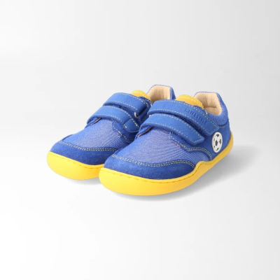 bLIFESTYLE eidechseSTYLE Fußball – Barfußschuhe für Kinder, Farbe: navy