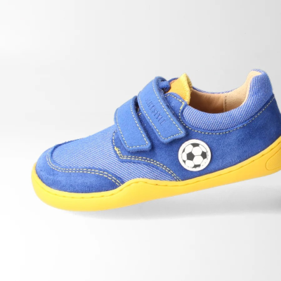 bLIFESTYLE eidechseSTYLE Fußball – Barfußschuhe für Kinder, Farbe: navy