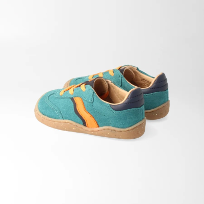 bLIFESTYLE wildbieneSTYLE BABY VEL Petrol – Barfußschuhe für Kinder