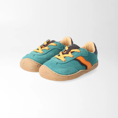 bLIFESTYLE wildbieneSTYLE BABY VEL Petrol – Barfußschuhe für Kinder