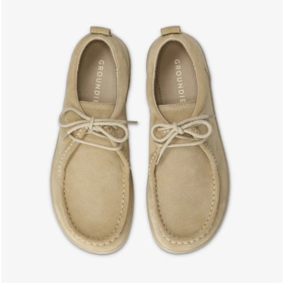 Groundies Cricket Beige – Barfußschuhe für Damen & Herren, Farbe: beige.