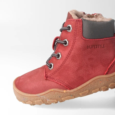 bLIFESTYLE schwarzbärSTYLE TEX bordeaux – Barfußschuhe für Kinder